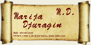 Marija Đuragin vizit kartica